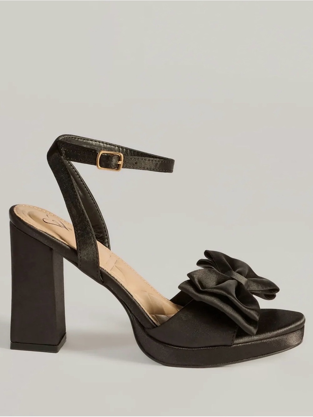 Windsor Black Ruffle Block Heel Sandals
